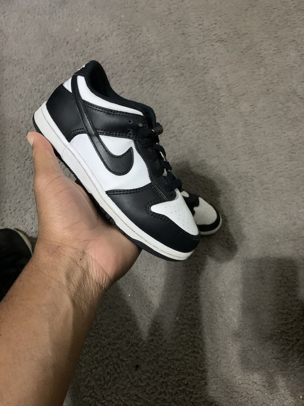 Size 13c- Nike Dunk Low Panda Black White Sneakers Retro